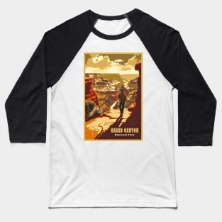 Grand Canyon National Park Vintage Travel Poster Baseball T-Shirt